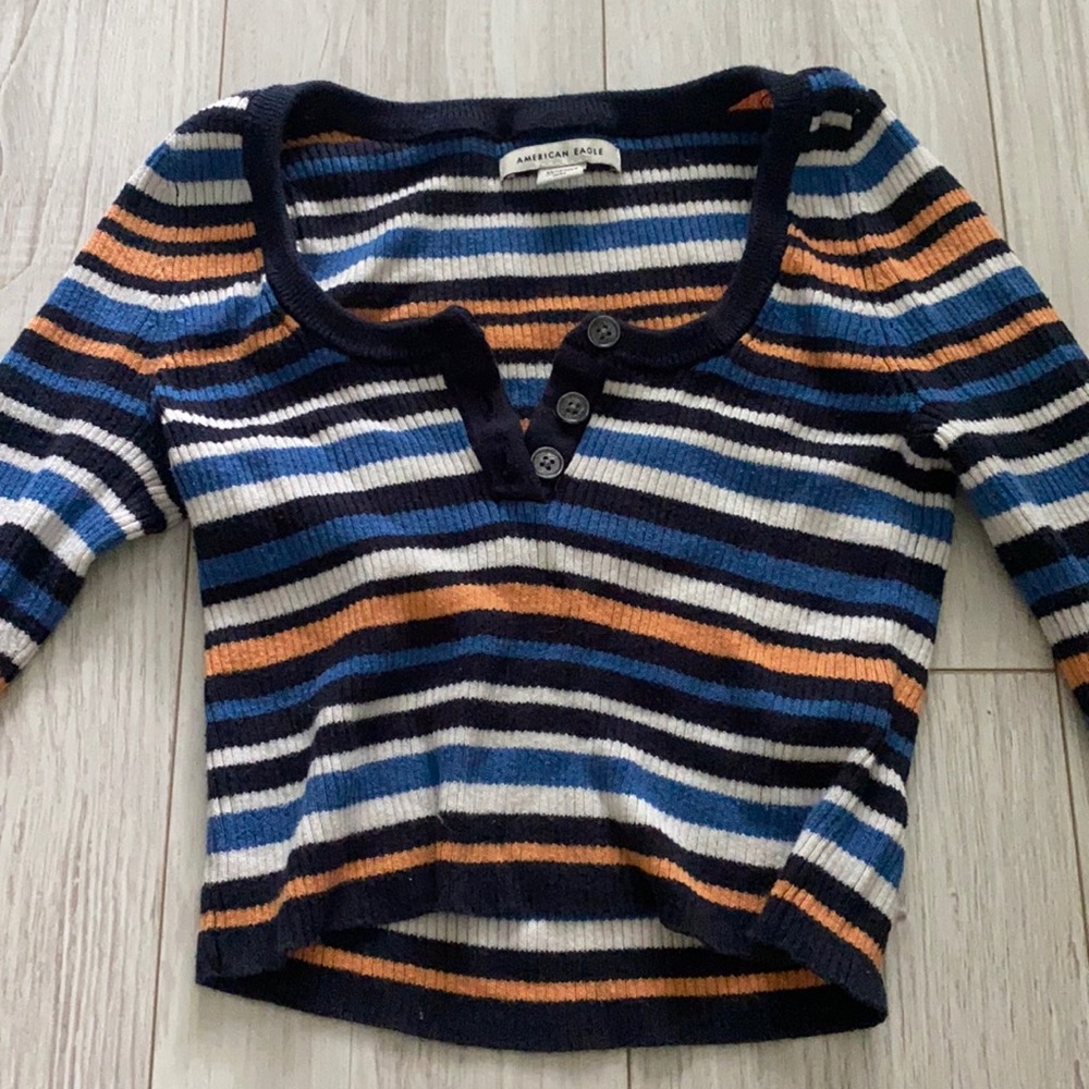 American eagle long sleeve crop top